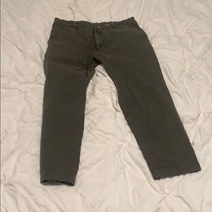 Muji women’s XL work pants olive